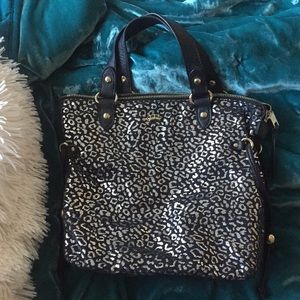 Black & Metallic Leopard Juicy Couture Purse